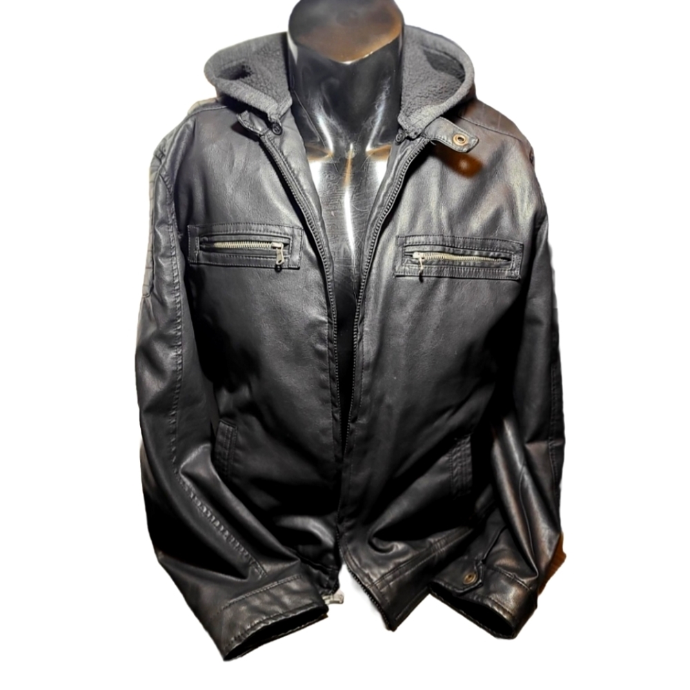 Rock & Republic Moto Faux Leather Jacket
